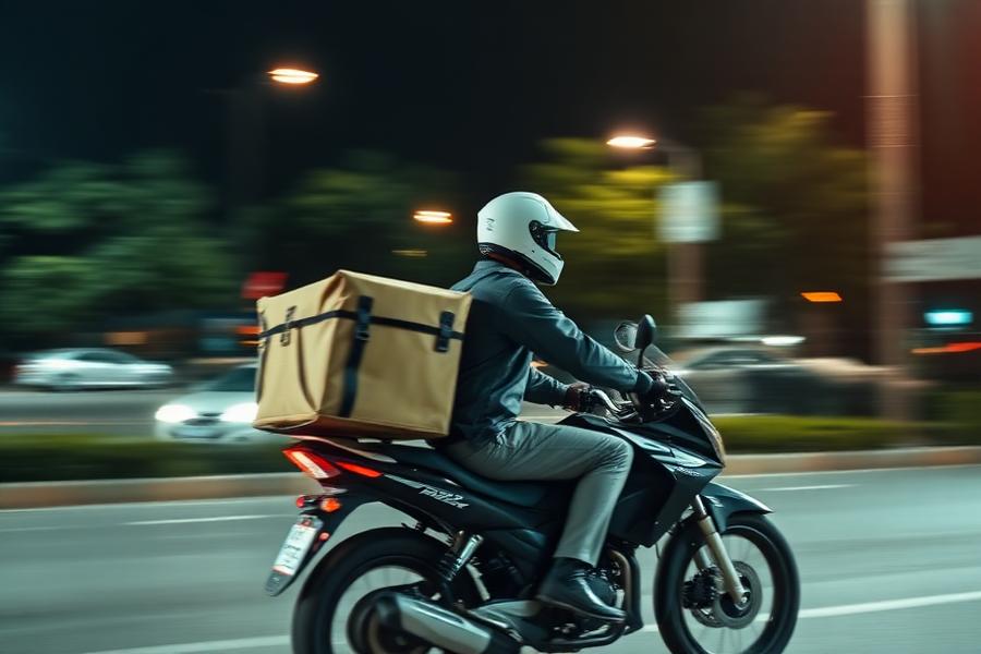 Encomenda a ser entregada ao cliente